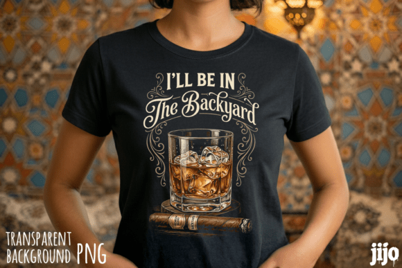 Backyard Whiskey Cigar Drink PNG: Elevate Your Design Projects