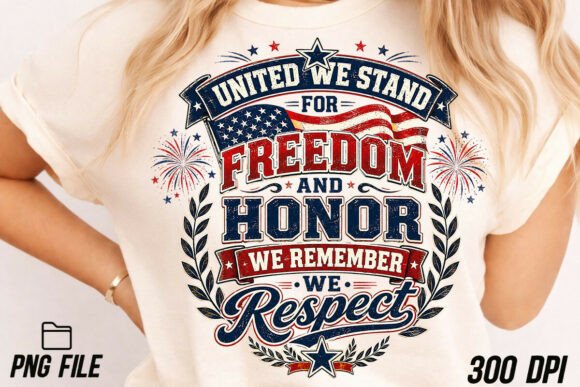 Celebrate with Style: United We Stand 4th of July PNG