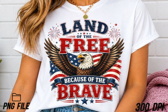 Eagle Land the Free: A Bold Design Asset for Patriotic Projects