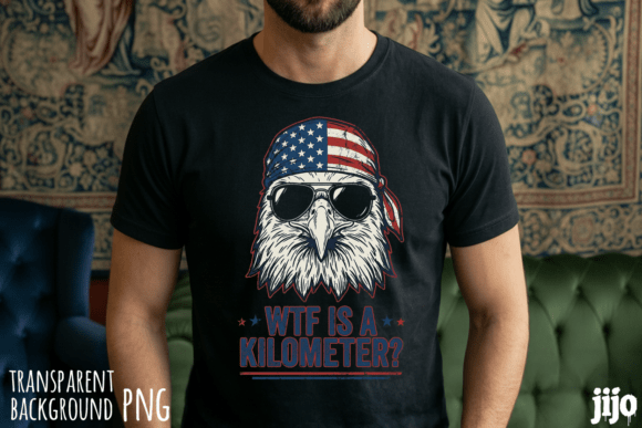 Eagle Patriotic USA Kilometer PNG: A Design Asset for Impactful Branding