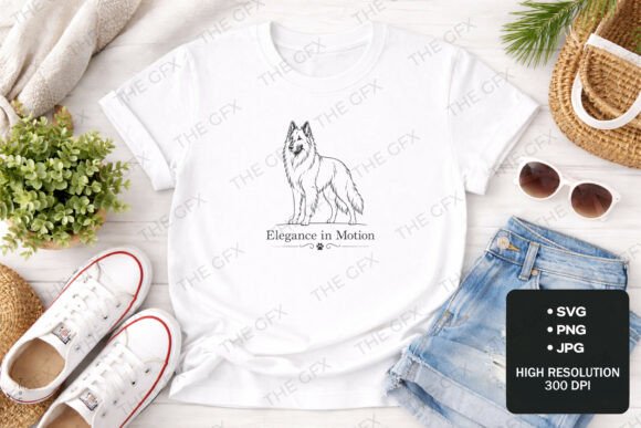 Elegance in Motion: A German Shepherd SVG for Noble Design