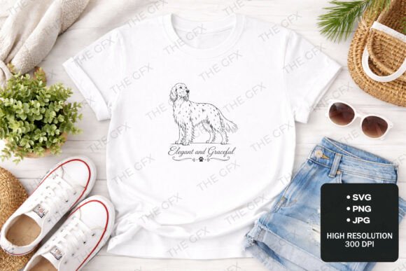 The Elegant and Graceful English Setter Dog in Design